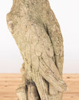 Vintage Stone Horned Owl Garden Ornament, USA Mid 20th C.