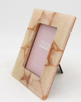 Genuine Pink Quartz/Glass 5” x 7" photo frame by Tozai Home, 2015