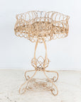 Victorian Style White Painted Wirework Plant Stand, English Early 20th C.