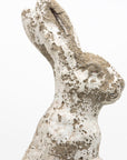 White Painted Reconstituted Stone Bunny, Rabbit, or Hare Garden Ornament, France 20th C.