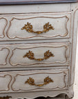 French Louis XIV Style Gray Painted Commode, Late 19th Century