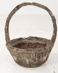Faux Bois Basket Garden Ornament