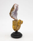Reclaimed gilt fragment with pale amethyst