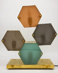 Pair Murano Geometric Multicolor Lamps