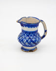 Blue and White hatch motif Creamer