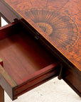 Satinwood and Mahogany Demilune Card Table