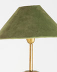 Pair of Moss Green Velvet Floor Lamps, French Late 20th C.