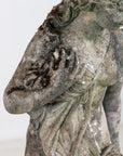 Composite Stone Weathered Garden Statue of Maiden or Goddess, England Mid 20th C.