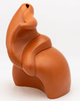 Modern Sculptural Terracotta Vase, England 1980s