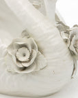 Italian Porcelain Swan Cachepot, Off White, Early 20th C.