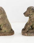 Pair of Composite Stone Boxer Dog Garden Statues, England 1960s