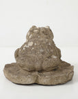 Reconstituted Stone Frog Garden Ornament, 20th Century