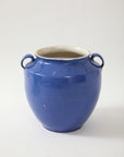 Blue Pottery Urn with Handles, France mid 20th C.