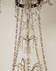Eight Armed Crystal and Brass Chandelier, Early 20th C.