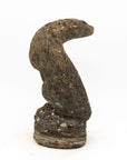 Reconstituted Stone Standing Otter Garden Ornament, French Mid 20th C.