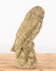 Vintage Stone Horned Owl Garden Ornament, USA Mid 20th C.