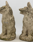 Pair of Concrete Shepherd Dogs, English mid 20th Century