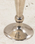 Silver Plate Footed Vase with Scalloped Lip, 2010s India