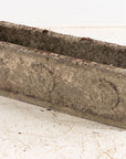 Rectangular Concrete Stone Planter with Tudor Rose Pattern, England mid 20th C.