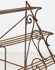 Scrollwork Four Tier Iron Plant Stand or Etagere, England Mid 20th Century