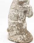 White Painted Reconstituted Stone Bunny, Rabbit, or Hare Garden Ornament, France 20th C.
