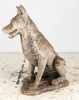 Large Concrete Shepherd Dog Garden Ornament, English mid 20th Century