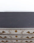 French Louis XIV Style Gray Painted Commode, Late 19th Century