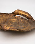 Burnished Metal Brutalist Inspired Tray, Late 20th Century