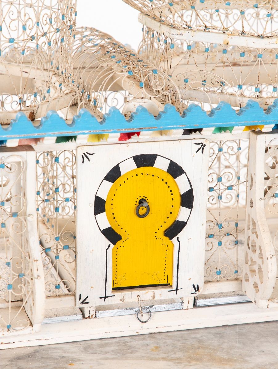 Polychrome Wire Birdcage, French 20th-Century