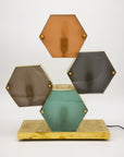 Pair Murano Geometric Multicolor Lamps
