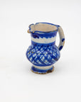 Blue and White hatch motif Creamer