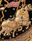Embroidered Indian Screen Board Art with Beaded Detail