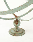 Celadon Painted English Mid-20th Century Iron Armillary