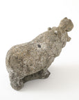 Composite Stone Hippopotamus Garden Ornament, English 20th Century