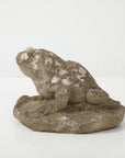 Reconstituted Stone Frog Garden Ornament, 20th Century