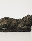 Reconstituted Black Stone Dog Garden Ornament, England 20th Century