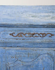 Blue Painted French Buffet, Mid 19th C.
