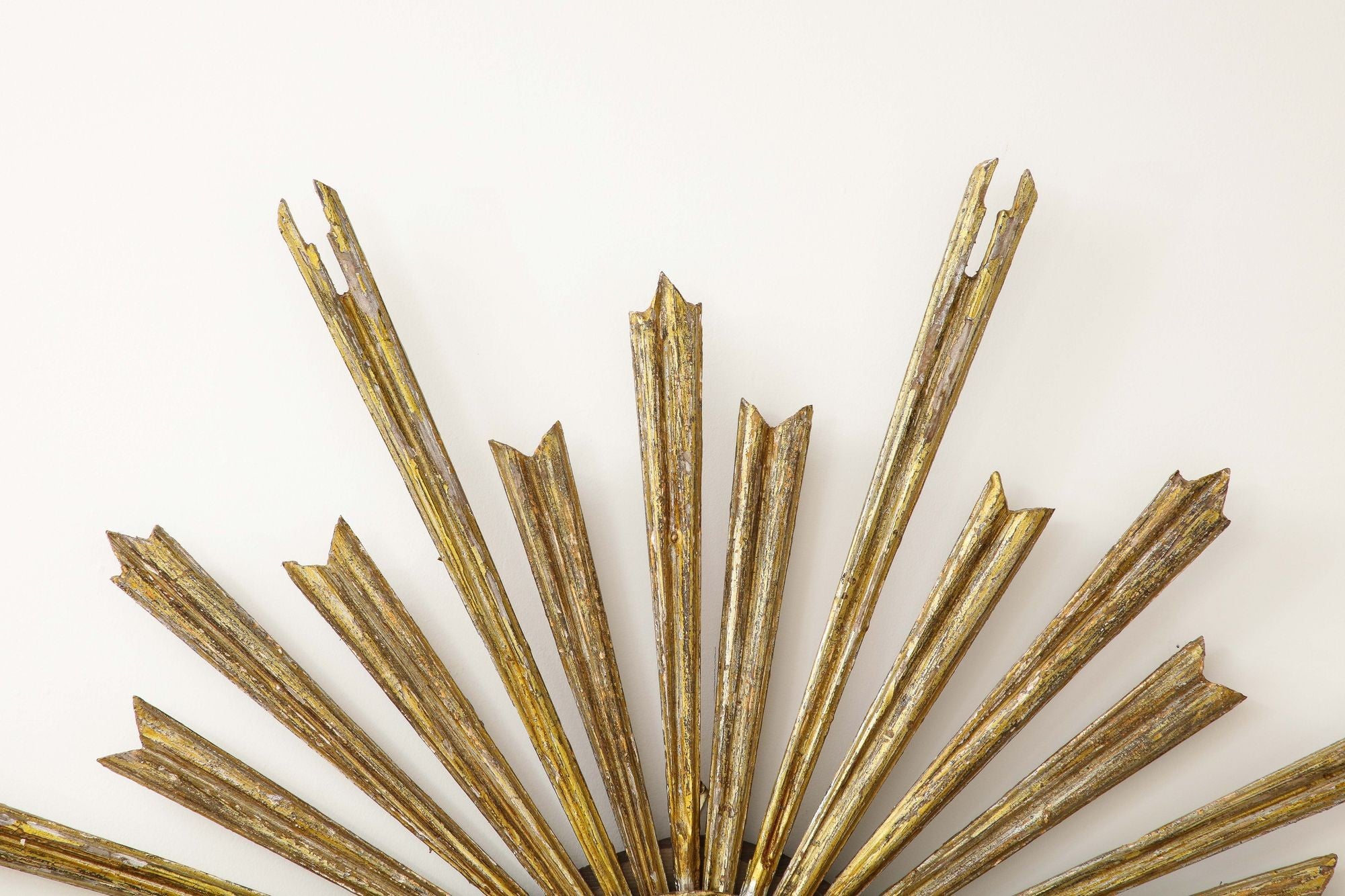 Silver Gilt Sunburst Mirror, 20th Century