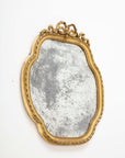 19th Century French Giltwood Mirror with Bow Crown