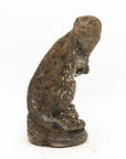 Reconstituted Stone Standing Otter Garden Ornament, French Mid 20th C.