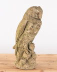 Vintage Stone Horned Owl Garden Ornament, USA Mid 20th C.
