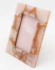 Genuine Pink Quartz/Glass 5” x 7" photo frame by Tozai Home, 2015