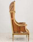 French Louis XV Style Carved Balloon Porters Chair, 19th Century