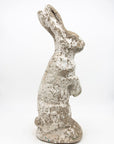 White Painted Reconstituted Stone Bunny, Rabbit, or Hare Garden Ornament, France 20th C.