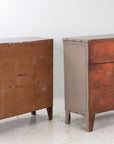 Pair of Painted Faux Bamboo Dressers French, Late 19th century