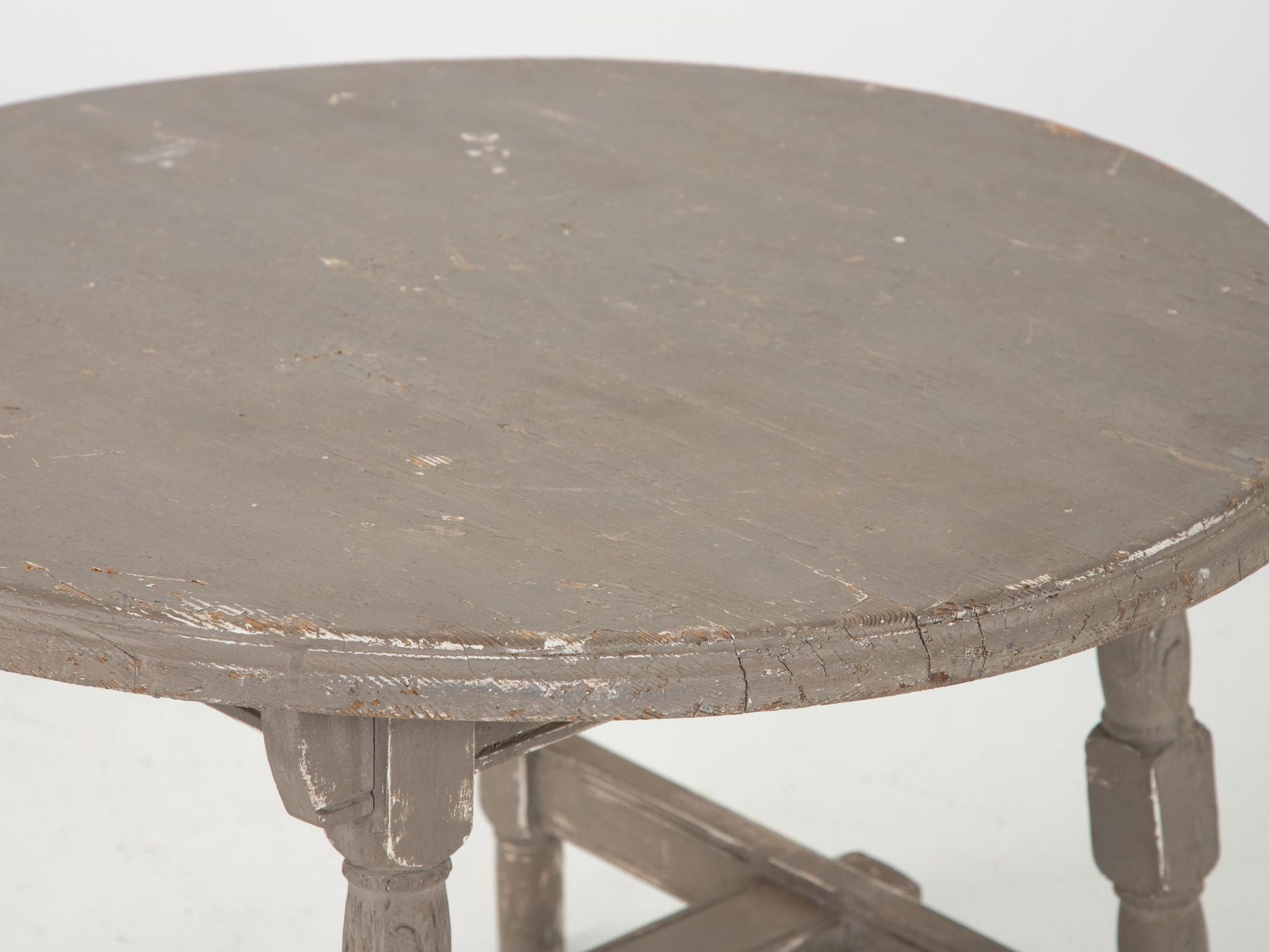 Early 20th Century Painted Gray Low Table