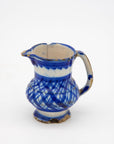Blue and White hatch motif Creamer