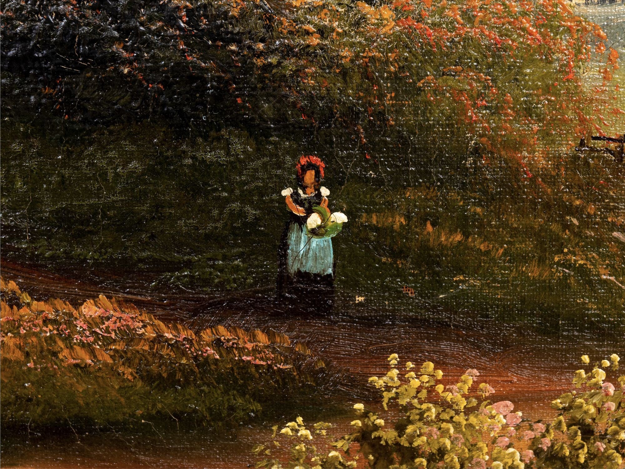 Hudson River School Painting Oil on Canvas, 20th century