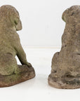 Pair of Composite Stone Boxer Dog Garden Statues, England 1960s