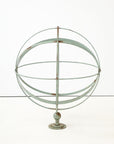 Celadon Painted English Mid-20th Century Iron Armillary